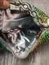 Aqua Multi-Color Rhinestone Evening Bag New